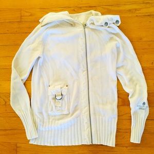 Diesel brand knit zip up hoodie, unique details